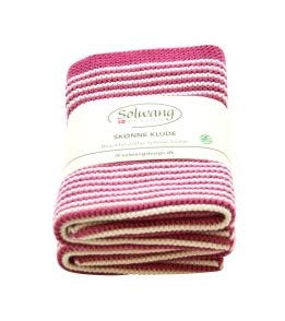 2 Stck. gestrickte Bio Tücher mit Natur/ Helles Bordeaux Streifen.
Mit Banderole aus recyceltem Karton verpackt.
Wischtücher in Krausrippe gestrickt
um die Saugfähigkeit und Funktionalität zu optimieren.