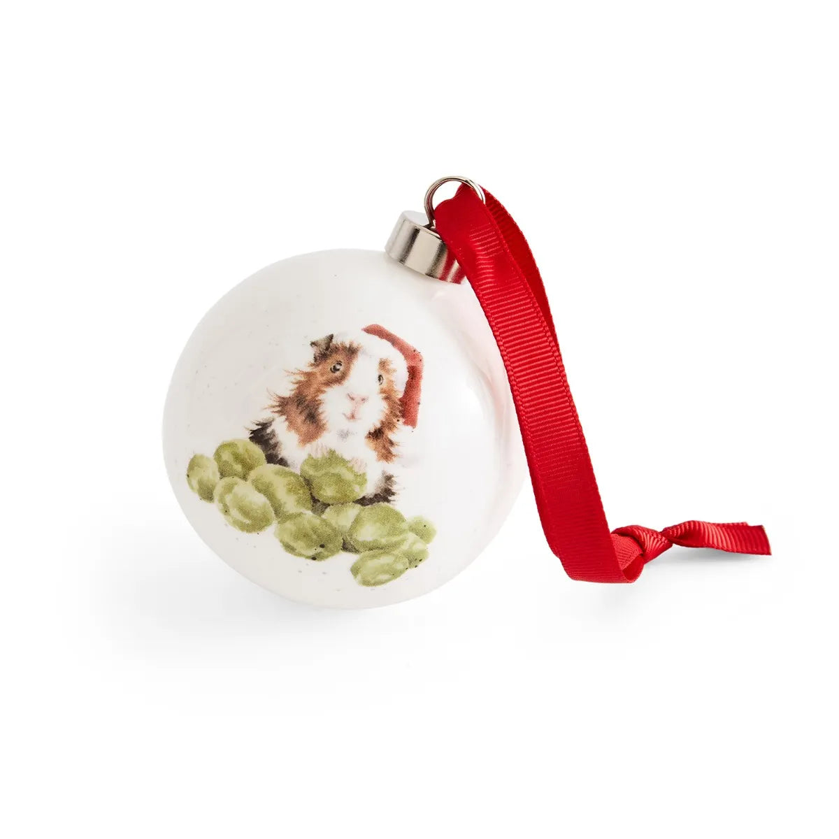 WNQR79011 Weihnachtskugel Meerschweinchen mit Mütze