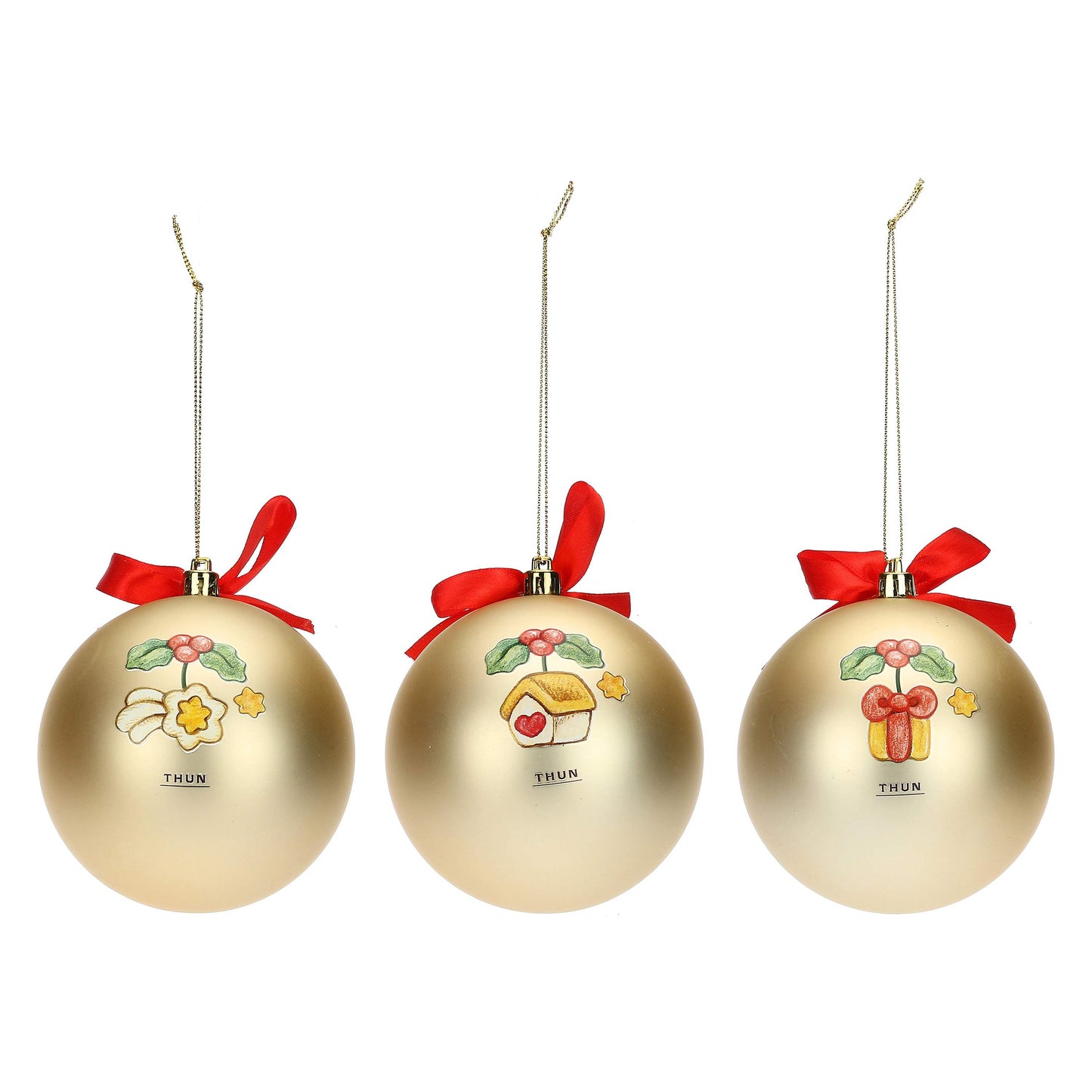 S3271P00 Set of 3 Christmas tree balls white