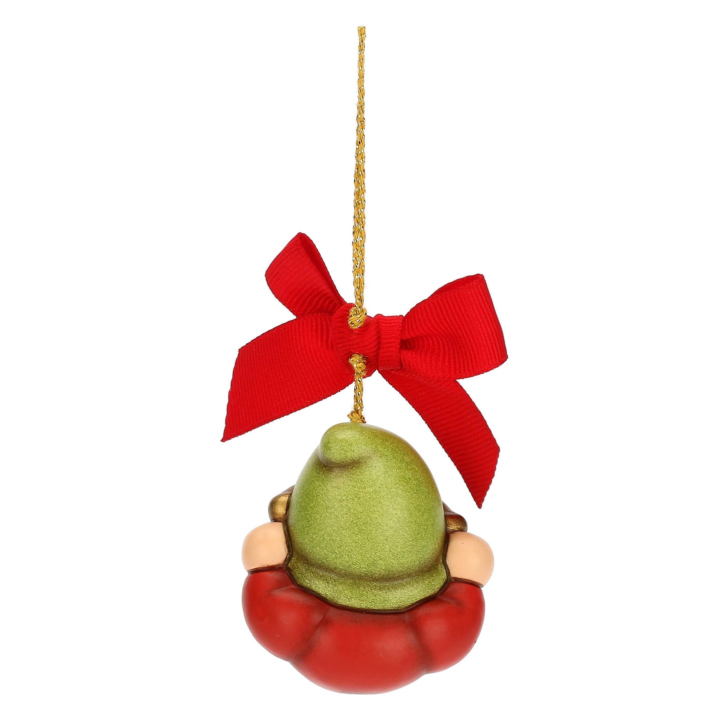 S3350A82 Weihnachtsschmuck Zwerg Oliver mit grünem Hut aus Keramik