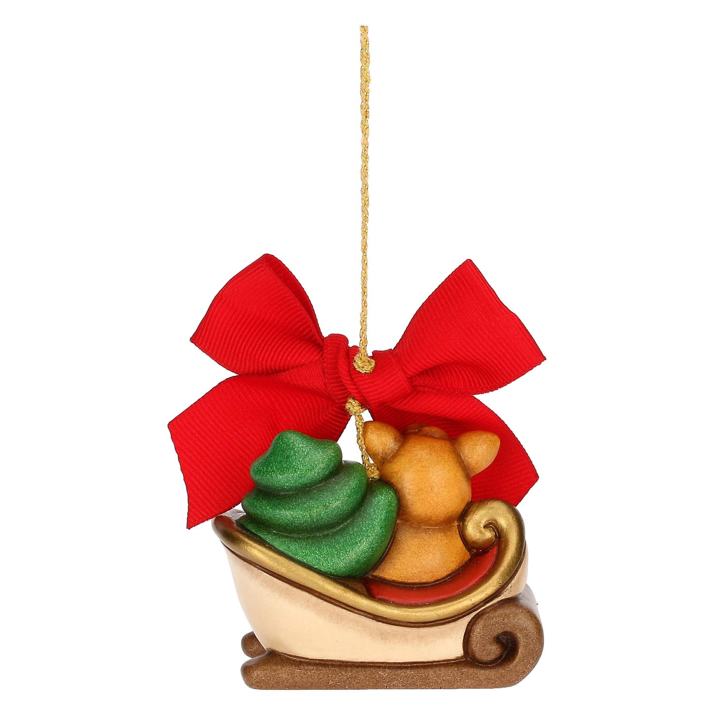 S3408A82 Weihnachtsschmuck Schlitten mit Rehkitz Amy Limited Edition 2024 aus Keramik