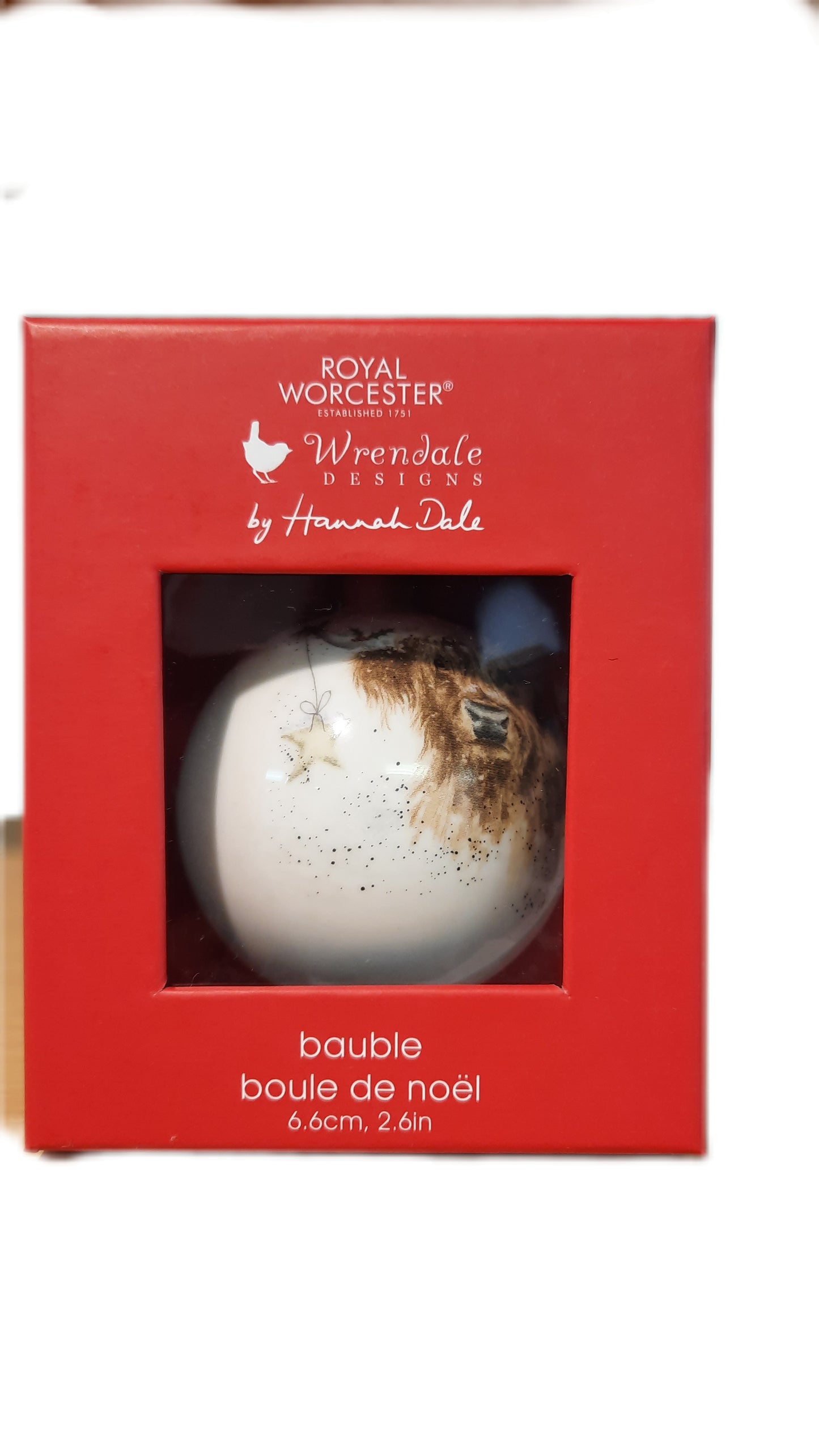 WNUW79011 Weihnachtskugel Hochlandrind