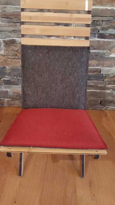Felt seat cushion red / anthracite