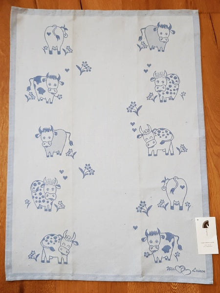 Geschirrtuch Kuh hellblau 70285