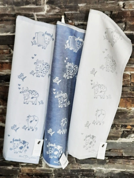 Geschirrtuch Kuh hellblau 70285