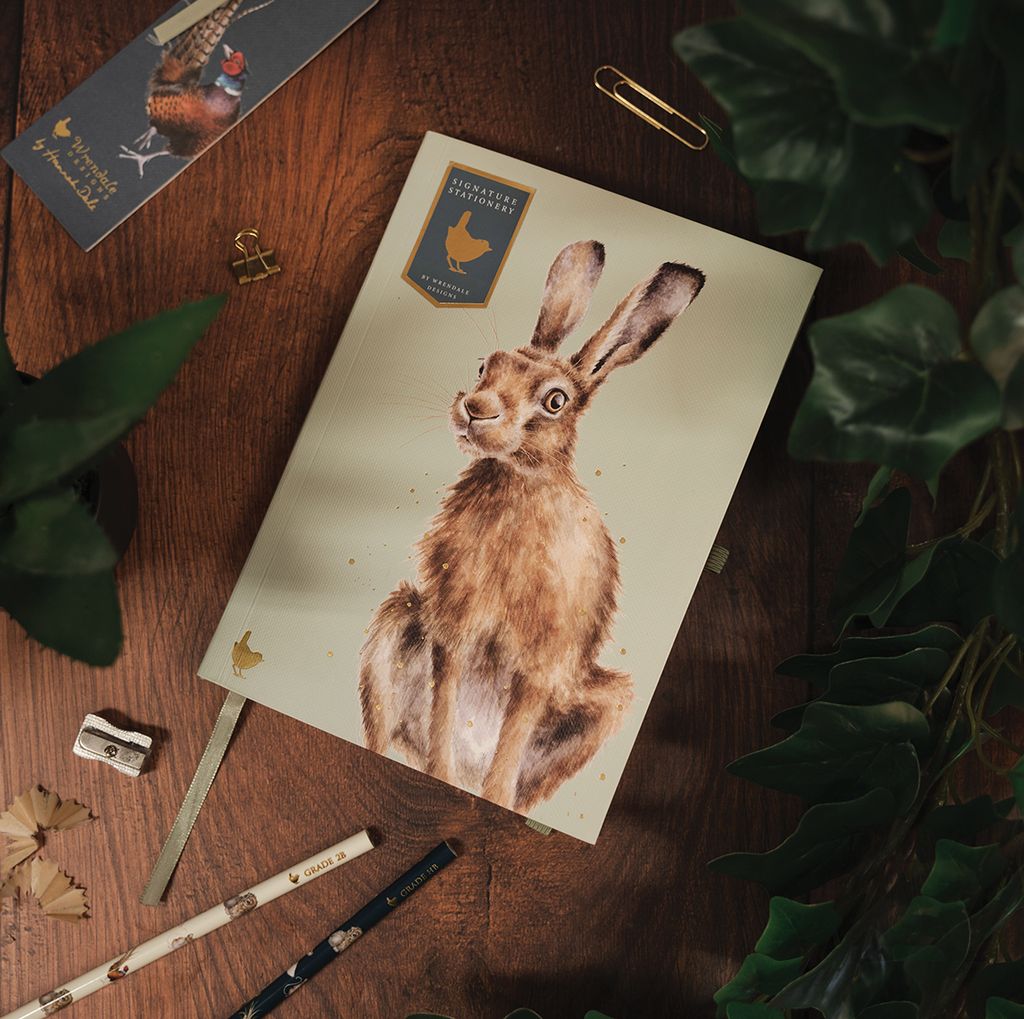 SNB001 "Golden Hour" Hase Signatur Notizbuch