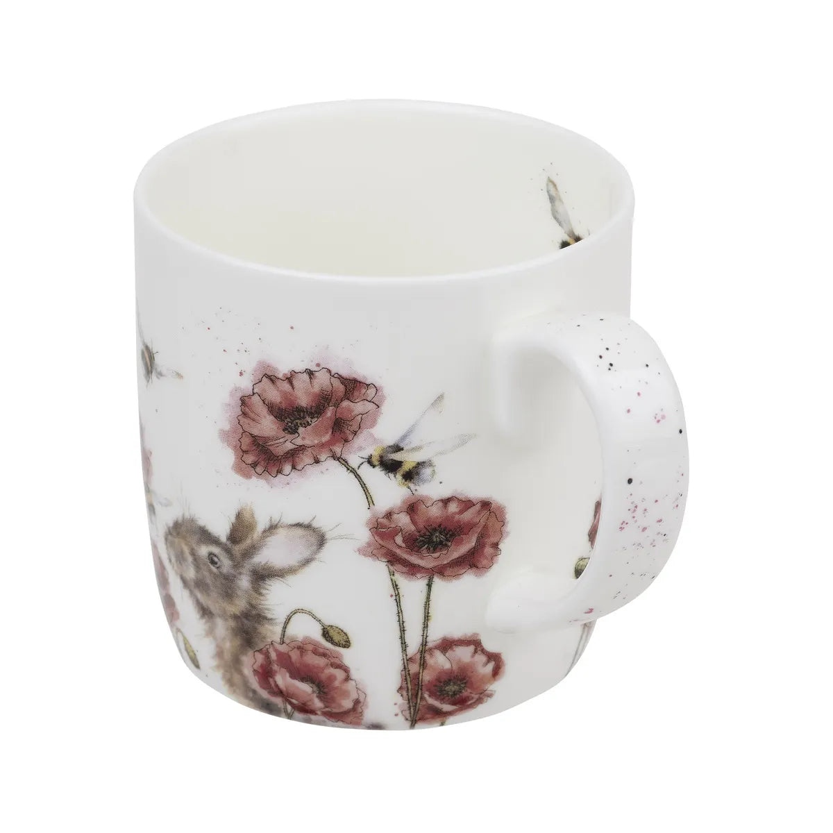 MMQT5629 Mug with rabbit in poppy field