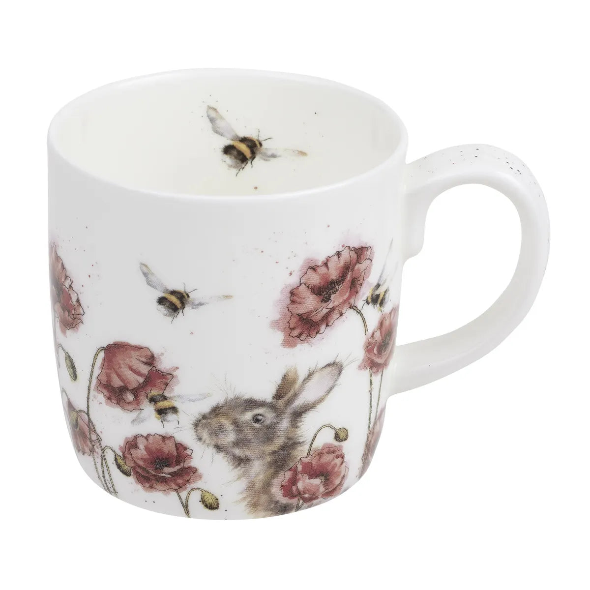 MMQT5629 Mug with rabbit in poppy field