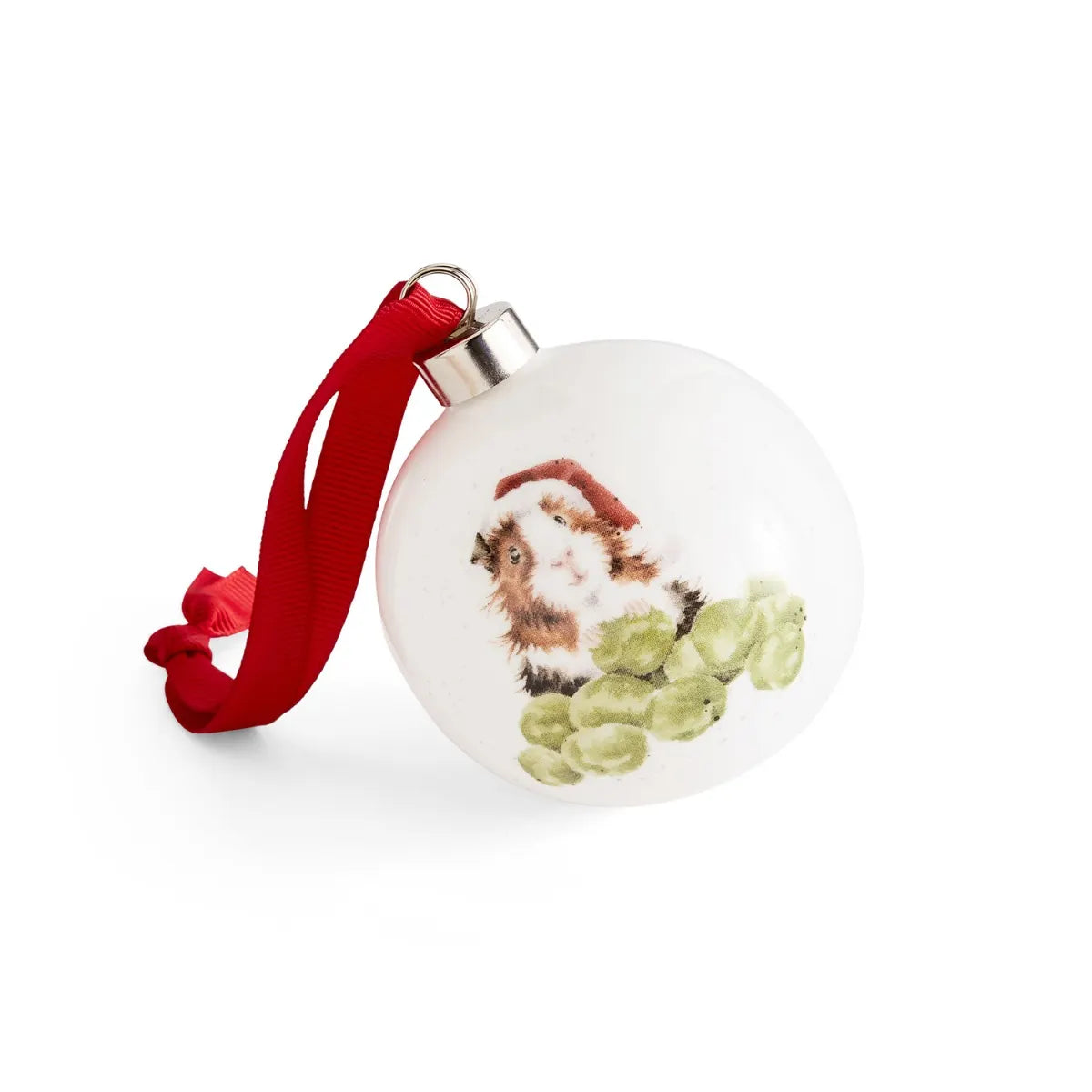 WNQR79011 Weihnachtskugel Meerschweinchen mit Mütze