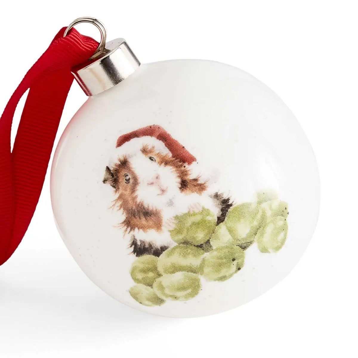 WNQR79011 Weihnachtskugel Meerschweinchen mit Mütze