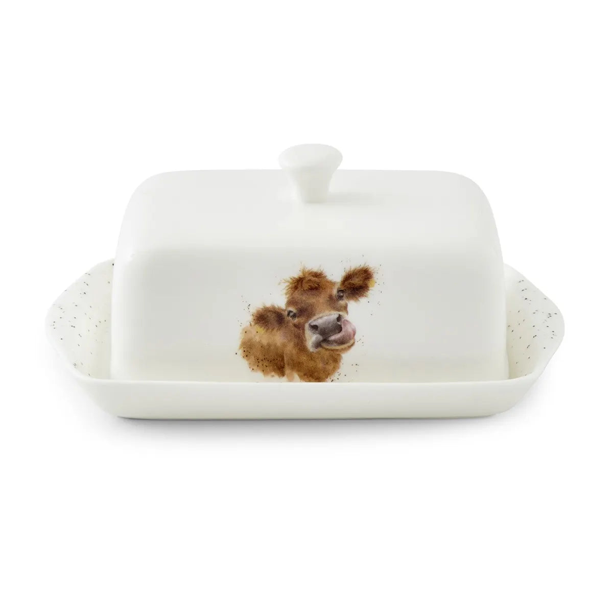 Wrendale Designs Butterdose aus Porzellan mit Kuh-Motiv von Hannah Dale