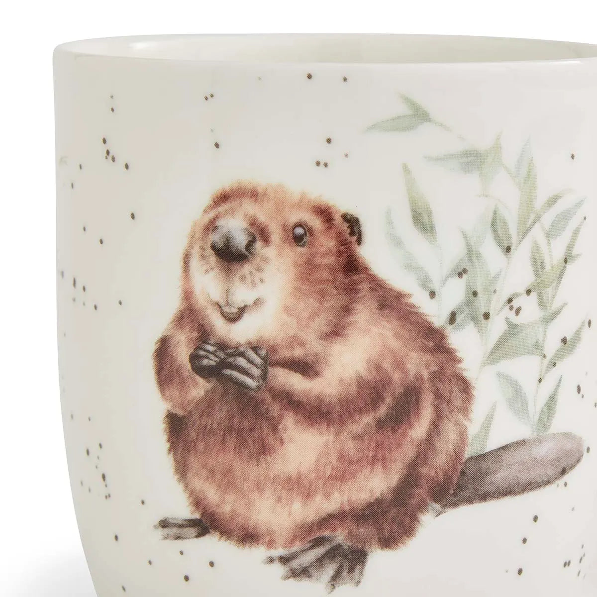 Royal Worcester Wrendale Designs Tasse „Arborist“ aus Fine Bone China mit detailreicher Biber-Illustration von Hannah Dale