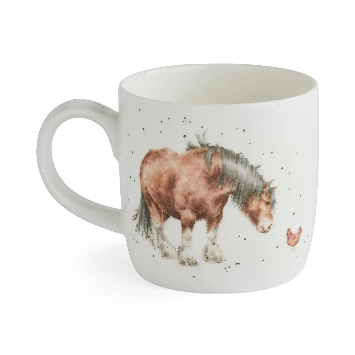 Royal Worcester Wrendale Designs Fine Bone China Tasse mit detailreichem Pferde-Motiv