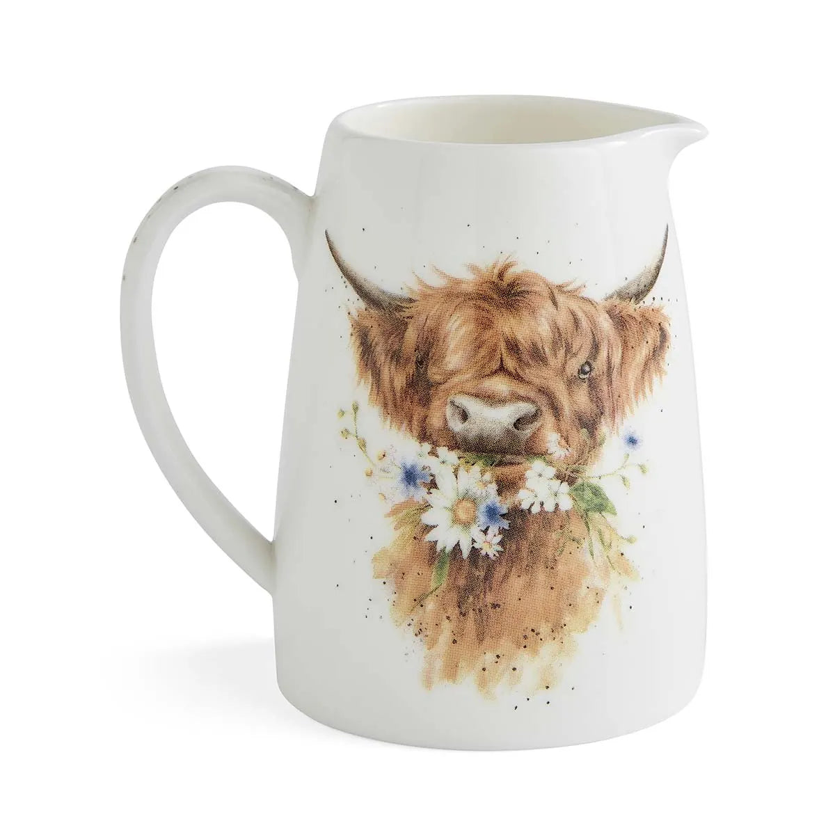 Wrendale Designs Daisy Coo Posy-Kanne mit Highland-Kuh und Gänseblümchen aus Fine Bone China