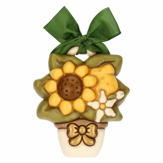 A1196H90 Decorative ceramic mould with sunflower and lemon, medium
