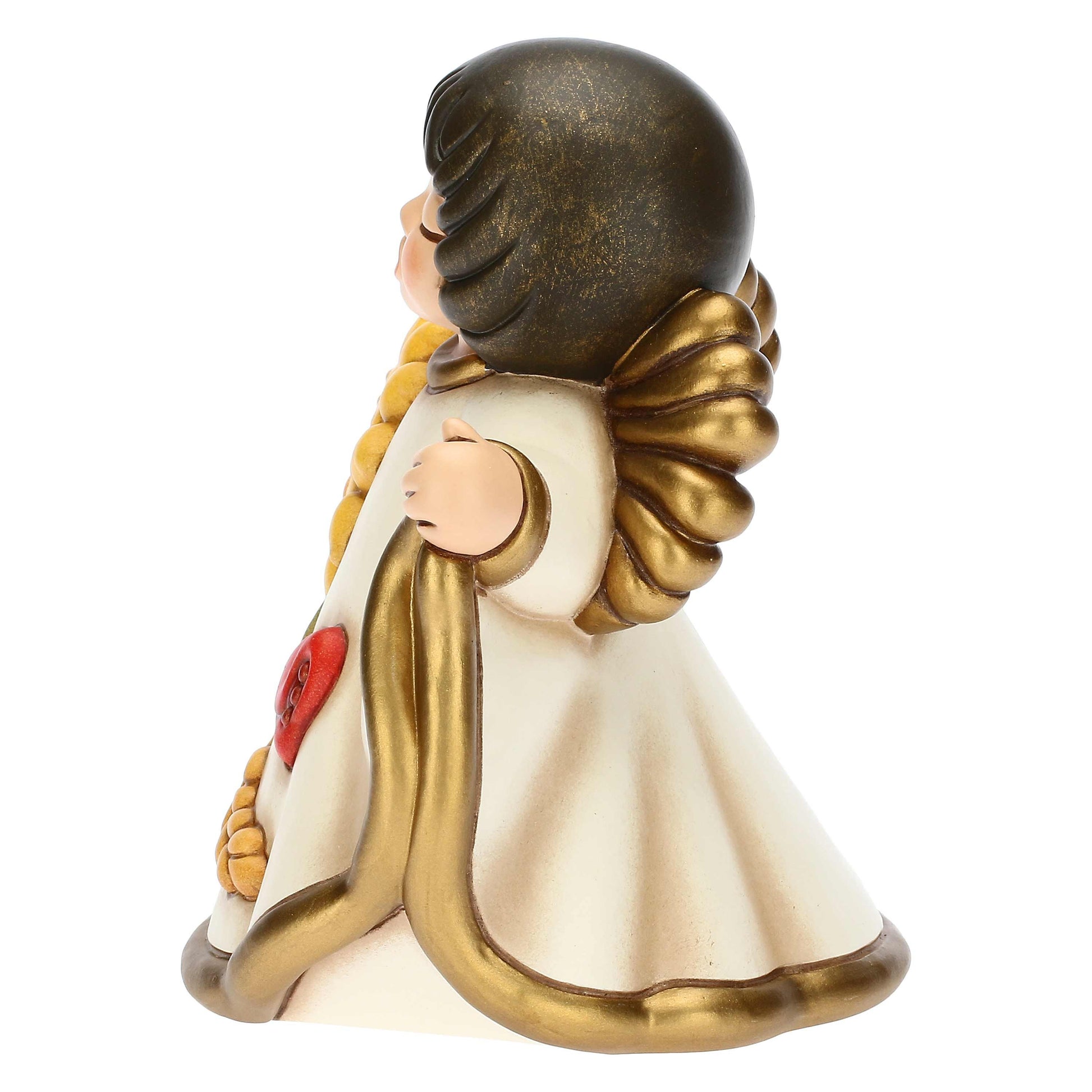 Aastin Statuetta di angelo in vetro conservata con luce LED, regalo per donne, mamma, nonna, per la festa della mamma, Natale, compleanno (giallo