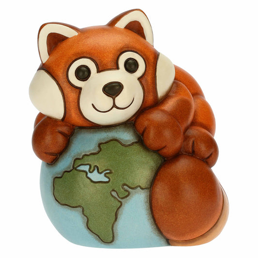 F3195H90 Roter Panda Otto Dreamer mit Weltkugel