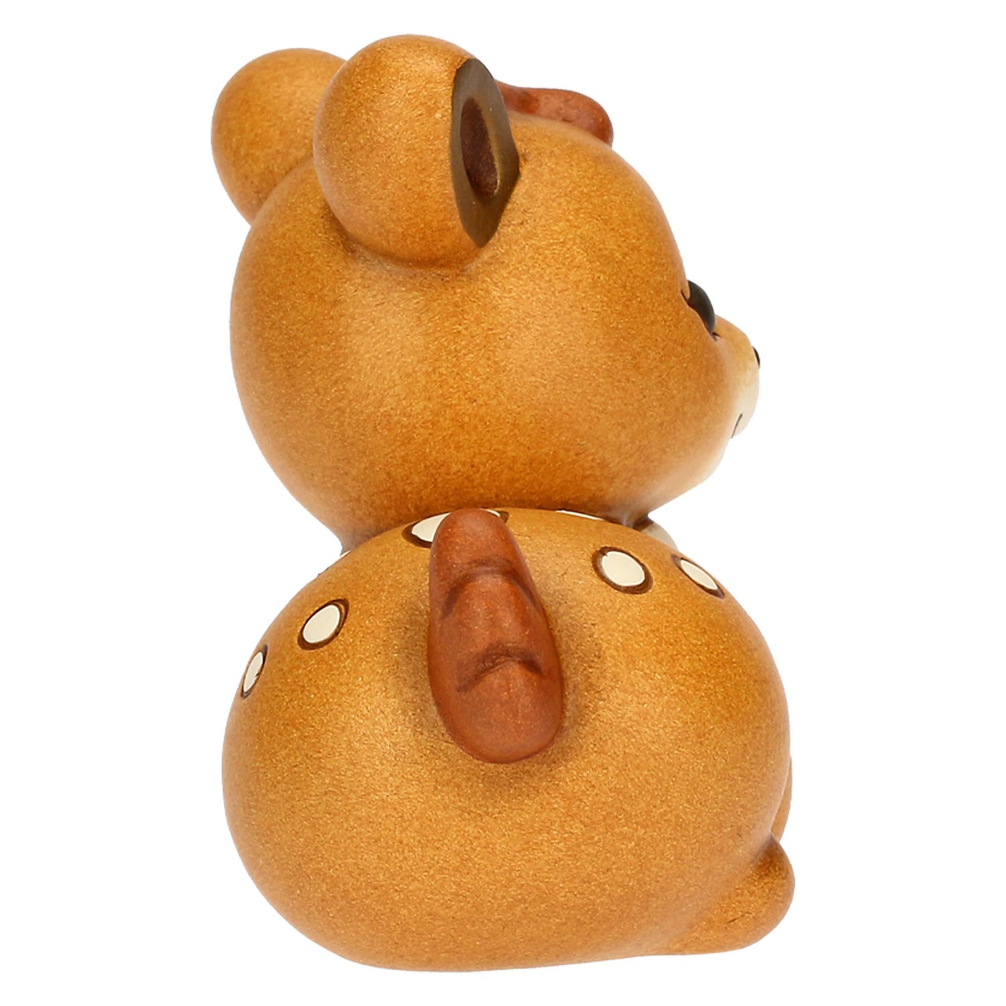 F3214H90 Rehkitz Amy mit Blume aus Keramik AbbracciAMI, klein