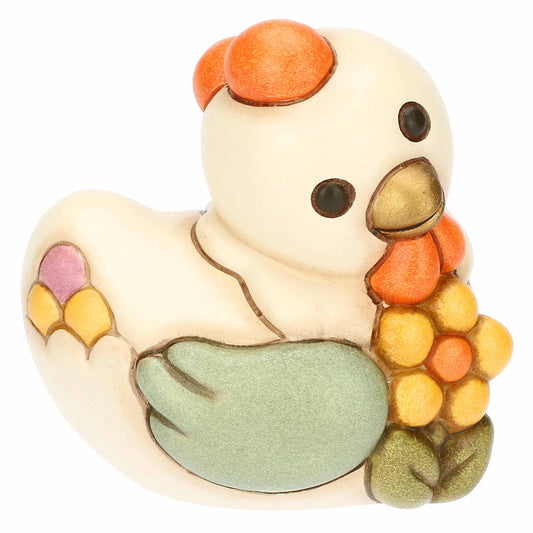 F3377H90 Hen Ester with flower made of ceramic Sorprese di Pasqua, small