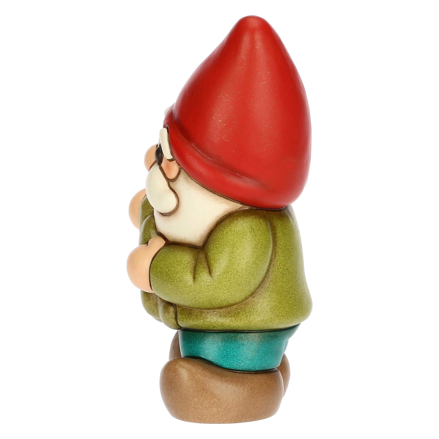 F3416H90 Zwerg Oliver mit Glücksklee aus Keramik Inverno Incantato, mittel