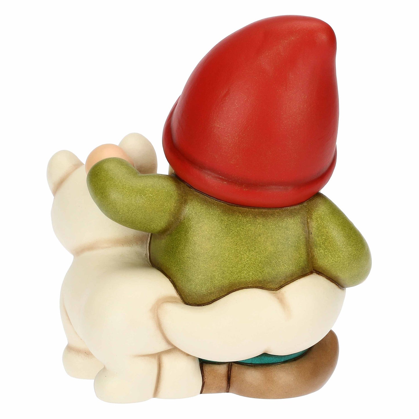 F3434H90 Nano Oliver con volpe bianca Perla in ceramica Inverno Incantato