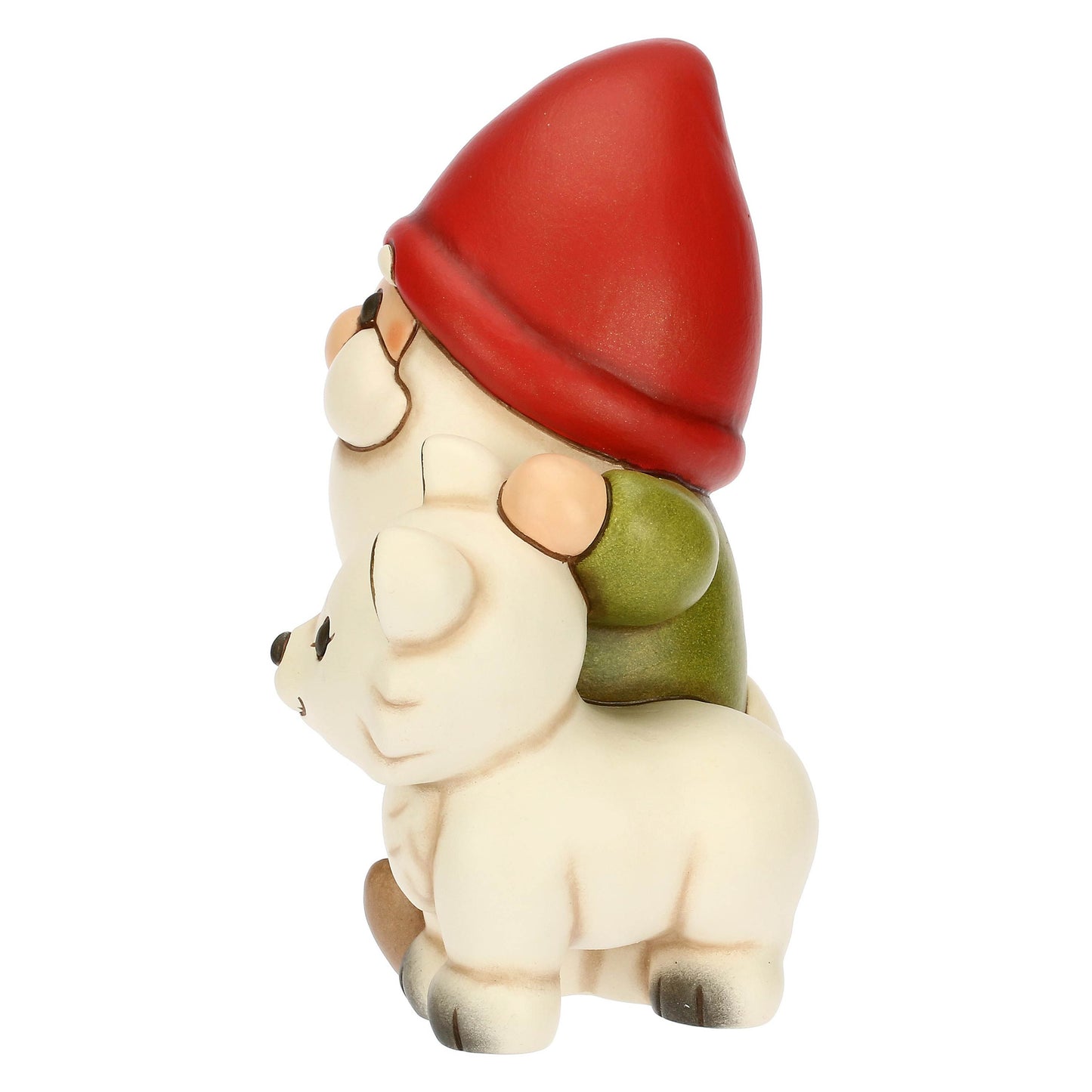F3434H90 Nano Oliver con volpe bianca Perla in ceramica Inverno Incantato