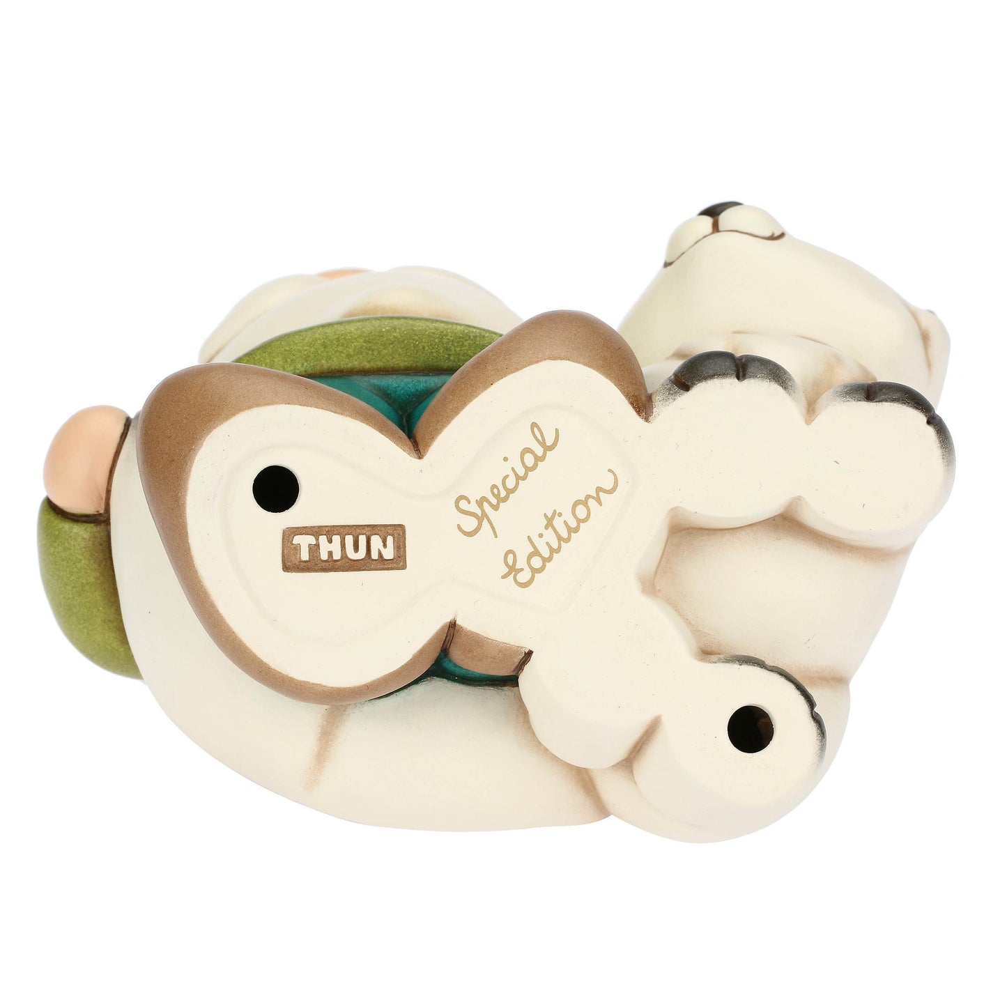 F3434H90 Nano Oliver con volpe bianca Perla in ceramica Inverno Incantato