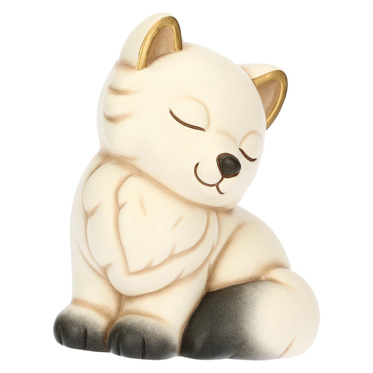 F3439H90 Weißfuchs Perla aus Keramik Inverno Incantato, groß