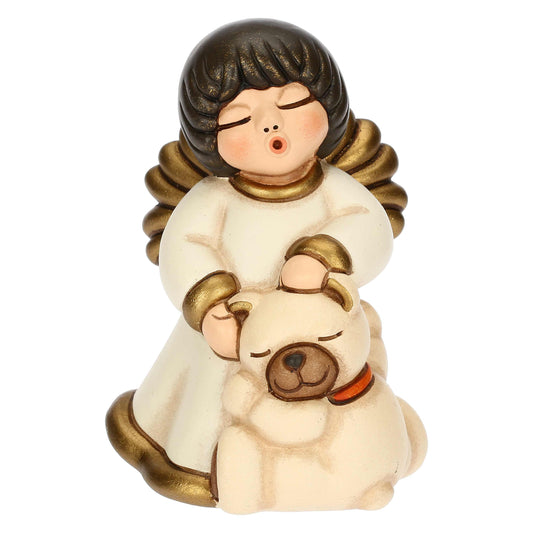 K3797H90 Angel with teddy sitting ceramic