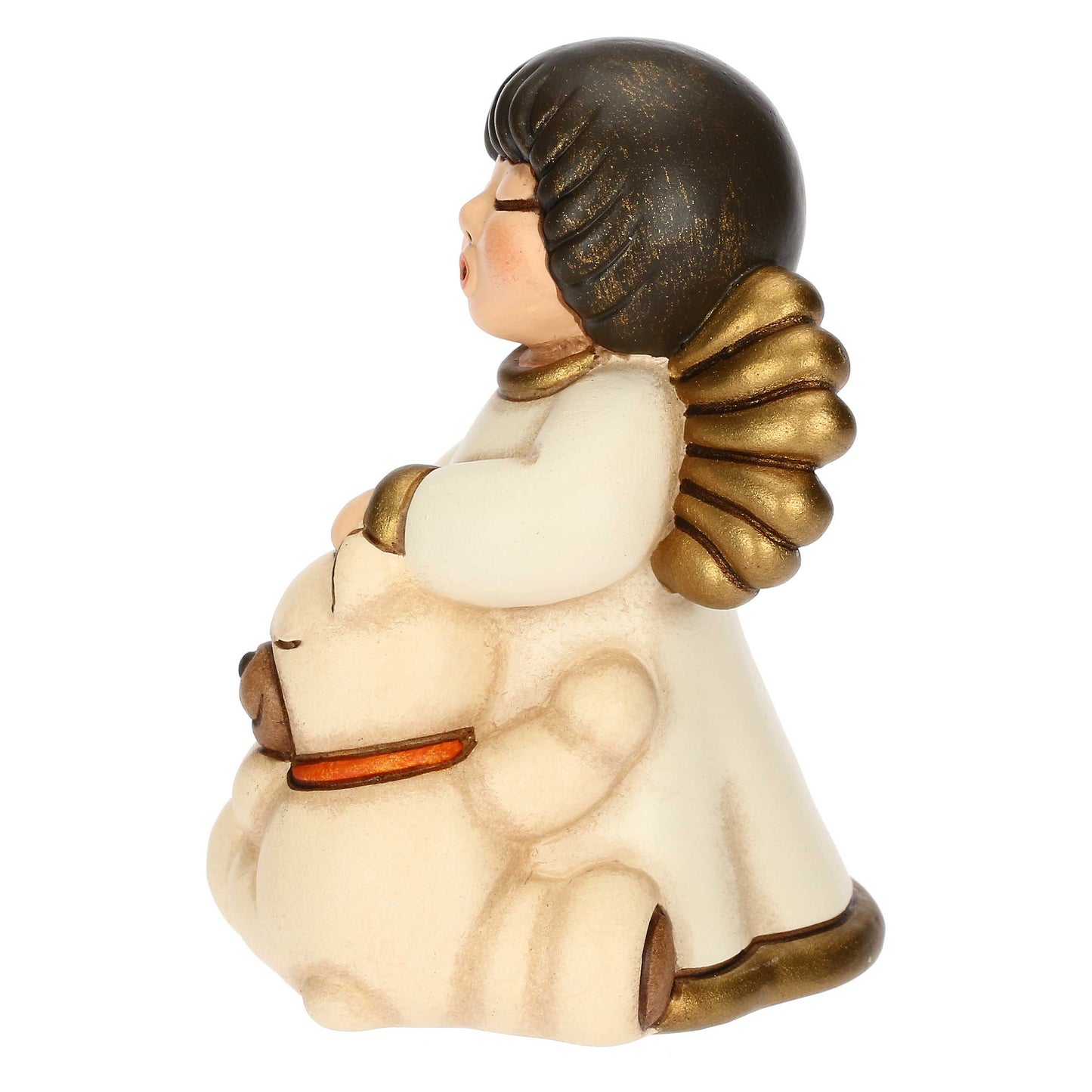K3797H90 Angelo con orsacchiotto seduto in ceramica