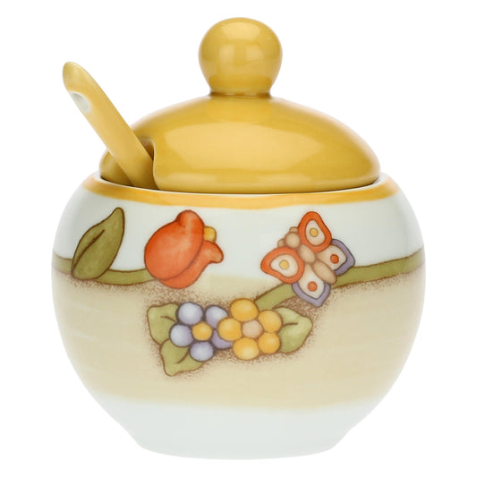 P3761E02 Porcelain sugar bowl with spoon Country "This product is currently out of stock. Please contact us so that we can inform you about the next possible delivery date."