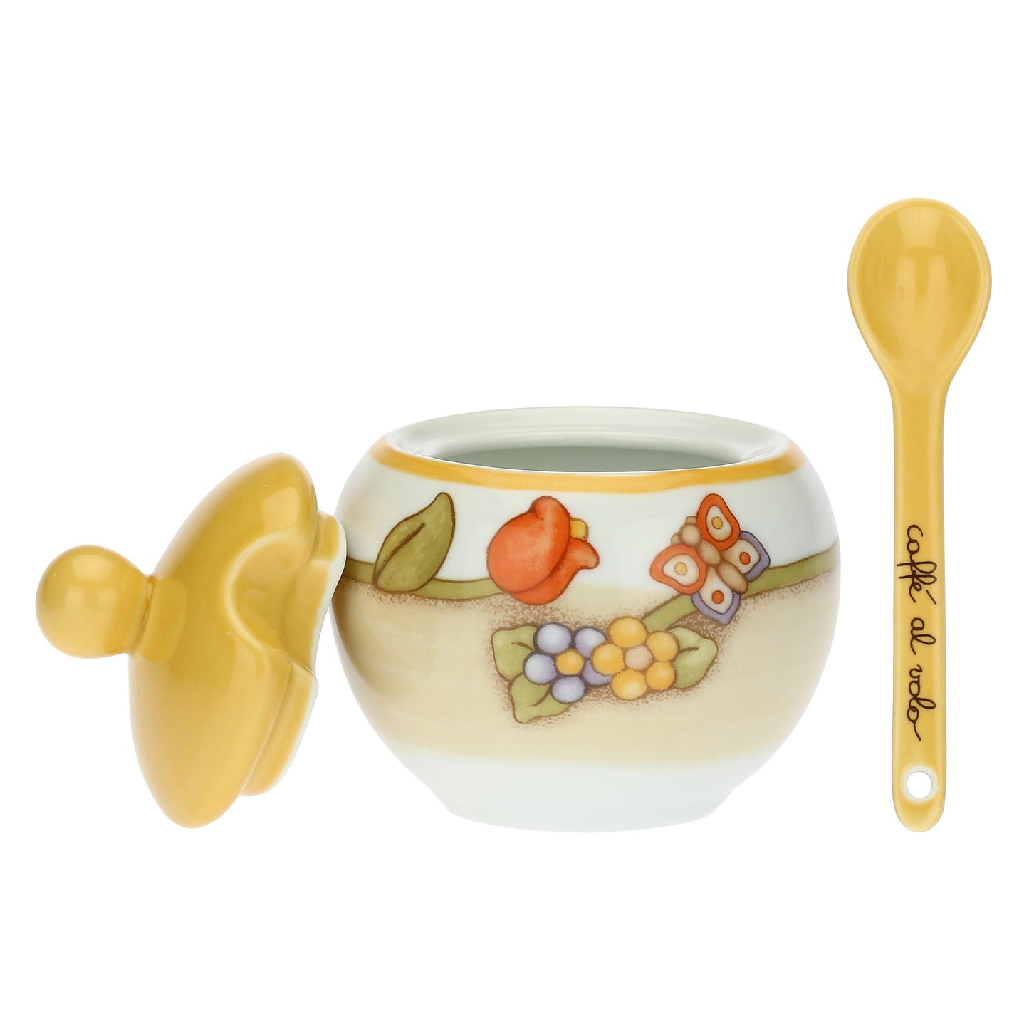 P3761E02 Porcelain sugar bowl with spoon Country "This product is currently out of stock. Please contact us so that we can inform you about the next possible delivery date."