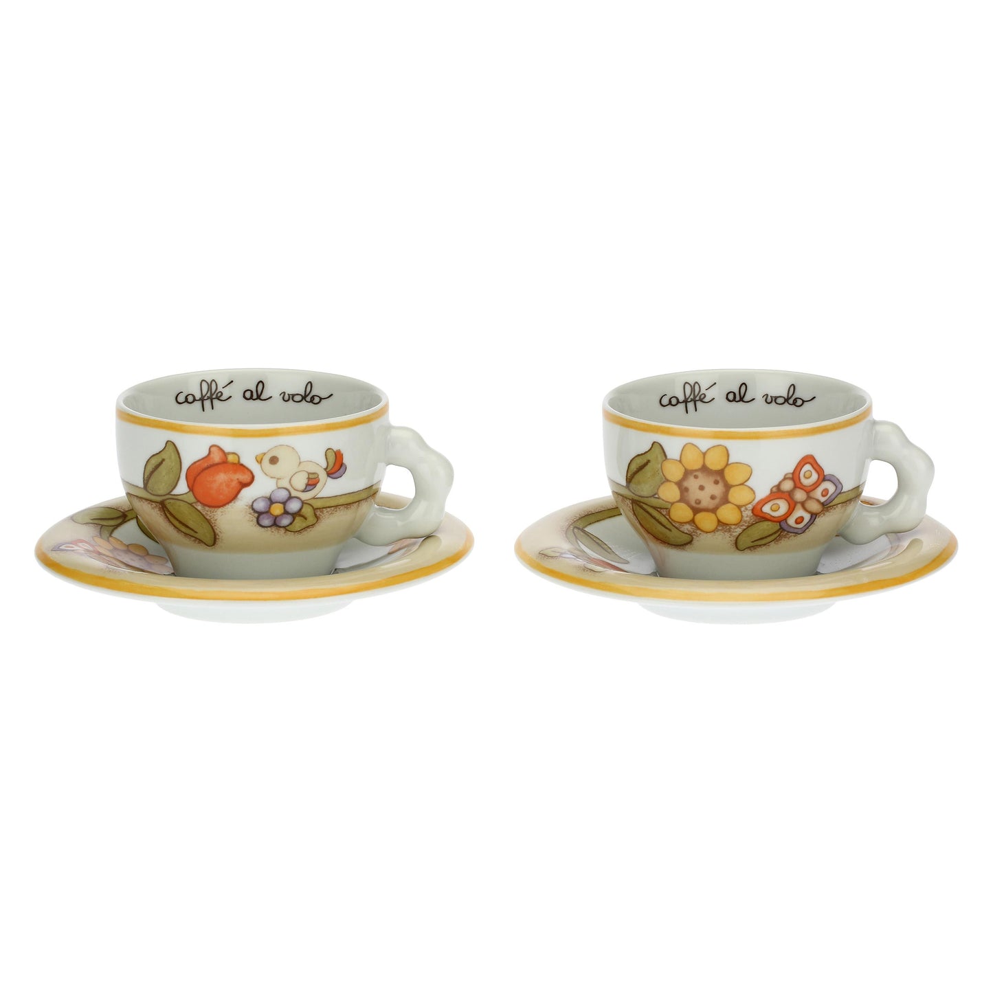 P3771E02 Set of 2 mugs Country with flowers, butterfly and birds "This product is currently out of stock. Please contact us so that we can inform you of the next possible delivery date."