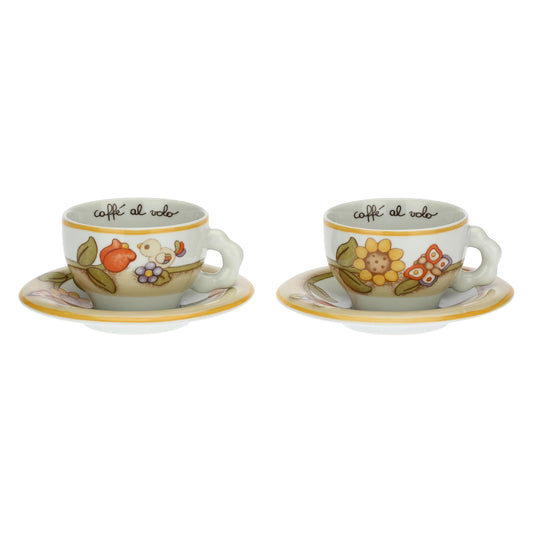 P3771E02 Set mit 2 Tassen Country mit Blumen, Schmetterling und Vögelchen „Dieses Produkt ist zur Zeit nicht am Lager. Bitte setzen Sie sich mit uns in Verbindung damit wir Ihnen den nächst möglichen Liefertermin bekannt geben können.“