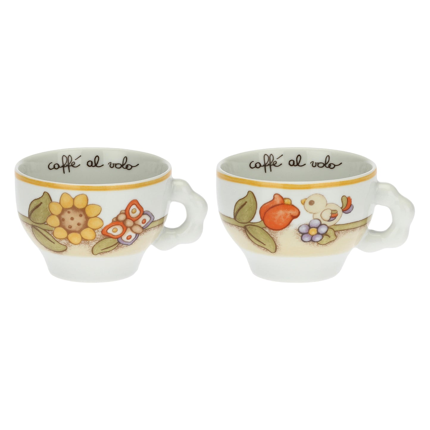 P3771E02 Set of 2 mugs Country with flowers, butterfly and birds "This product is currently out of stock. Please contact us so that we can inform you of the next possible delivery date."