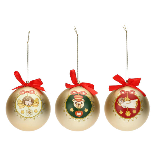 S3271P00 Set mit 3 Christbaumkugeln weiß