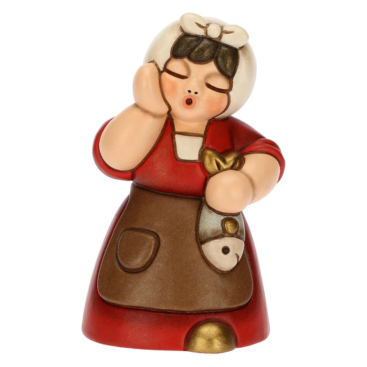 S3317A82 Frau mit Fisch aus Keramik