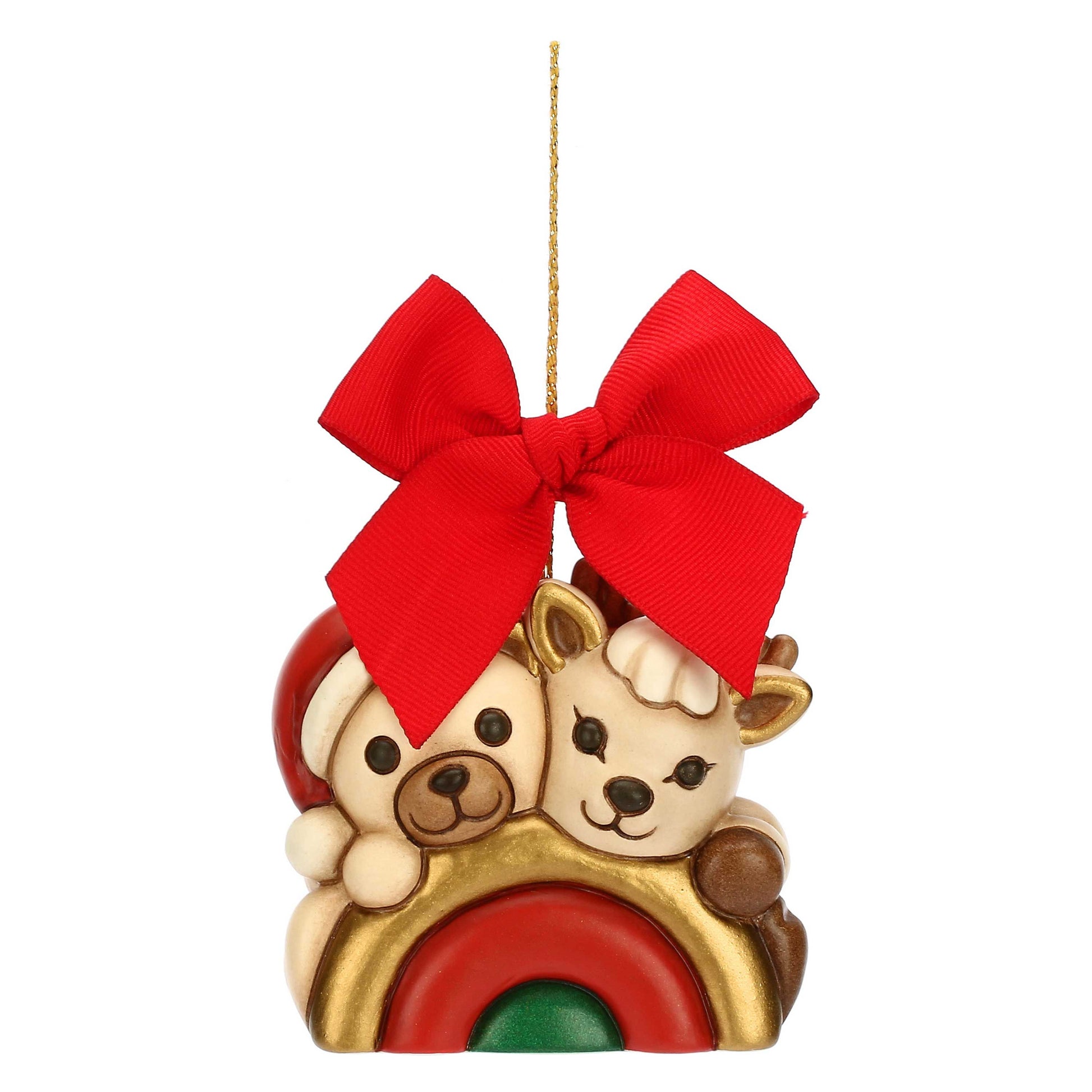 S3338A82 Weihnachtsschmuck Teddy-Bär und Rentier Robin maxi aus Keramik