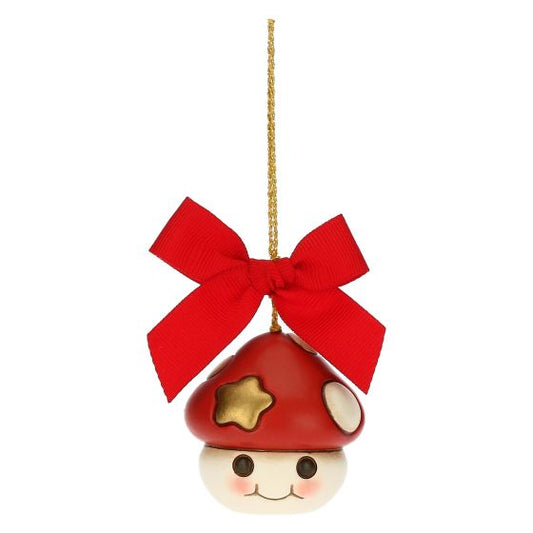 S3344A82 Weihnachtsschmuck Pilz Ronnie rot klein aus Keramik