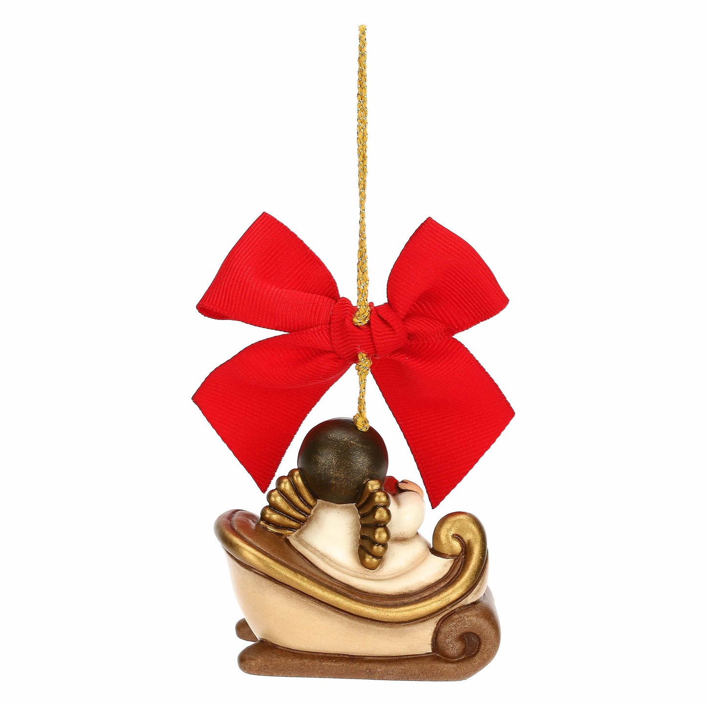 S3355A82 Weihnachtsschmuck Engel im Schlitten aus Keramik