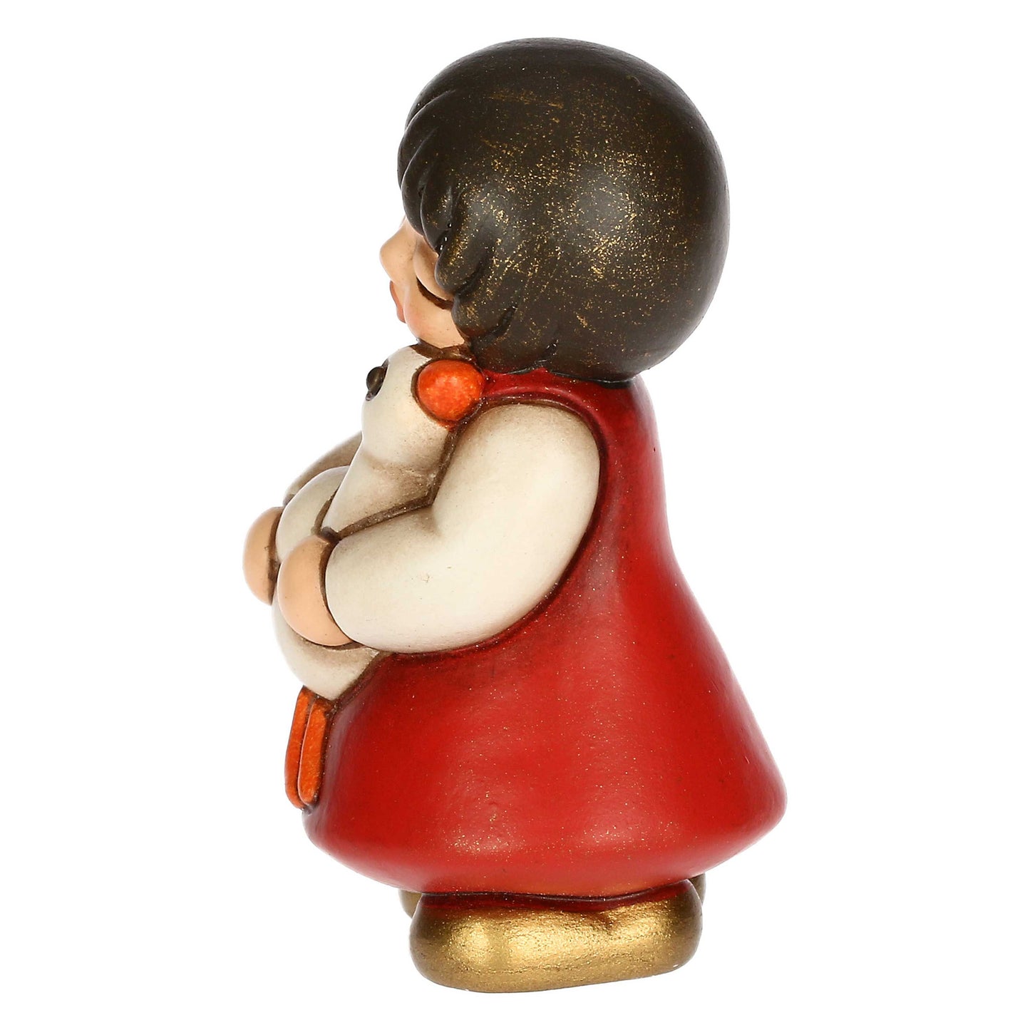 S3397A82 Ragazza con oca in ceramica Culla classica