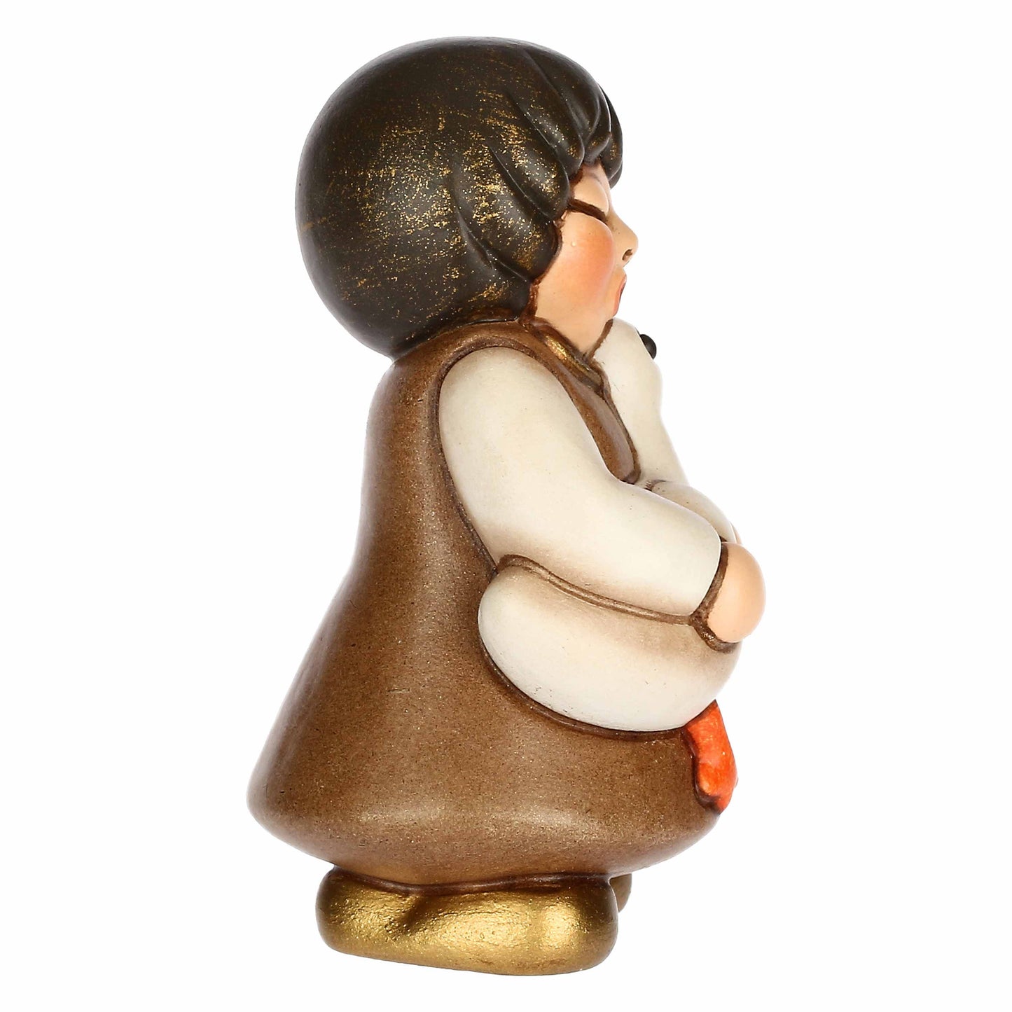 S3397A83 Mädchen mit Gans aus Keramik Klassische Krippe