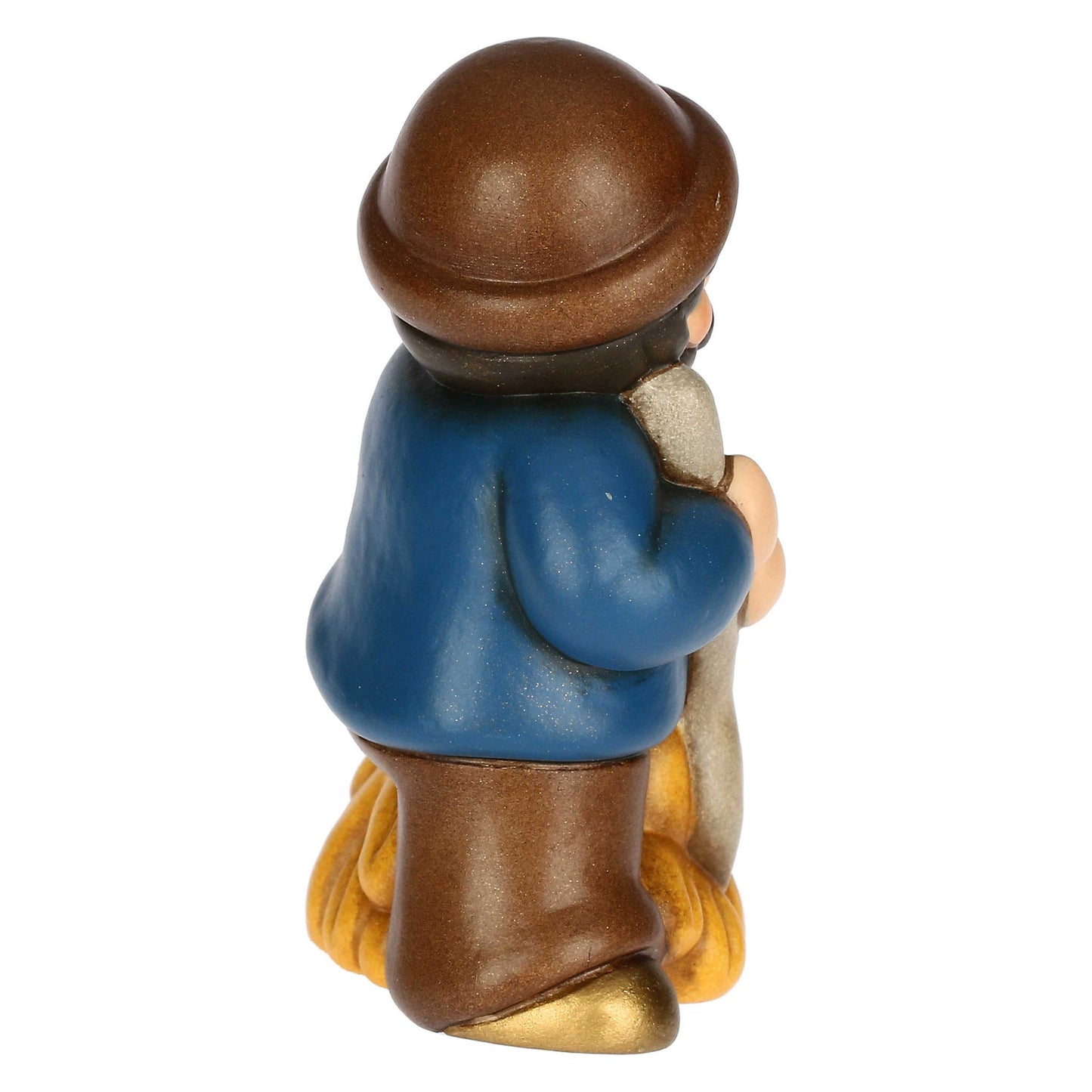 S3401A98 Uomo con forcone e fieno in ceramica Presepe classico