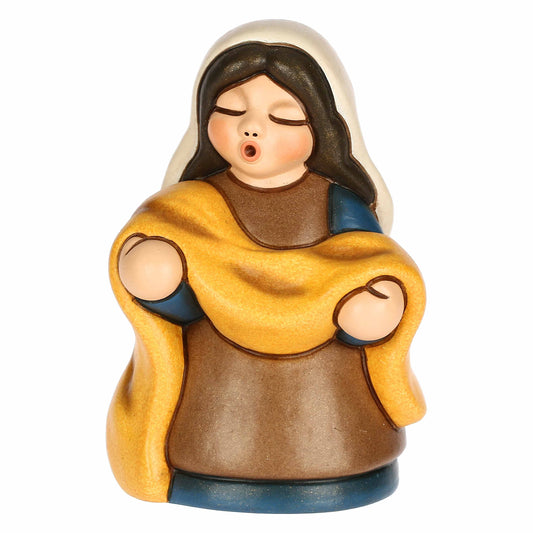 S3404A98 Ceramic cloth saleswoman Classic nativity scene