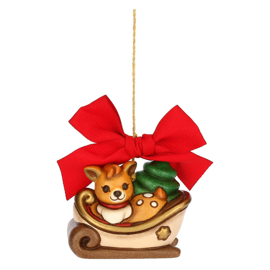 S3408A82 Christmas decoration Sleigh with fawn Amy Limited Edition 2024 made of ceramic