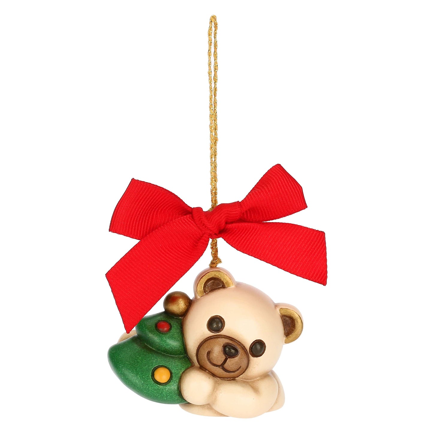 S3416A82 Weihnachtsanhänger Teddy mit Weihnachtsbaum