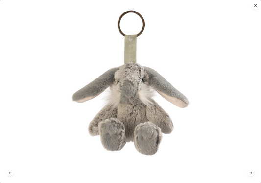 KPLUSH013 „Rosie“ Hasen-Schlüsselanhänger – Wrendale Designs Plüschfigur