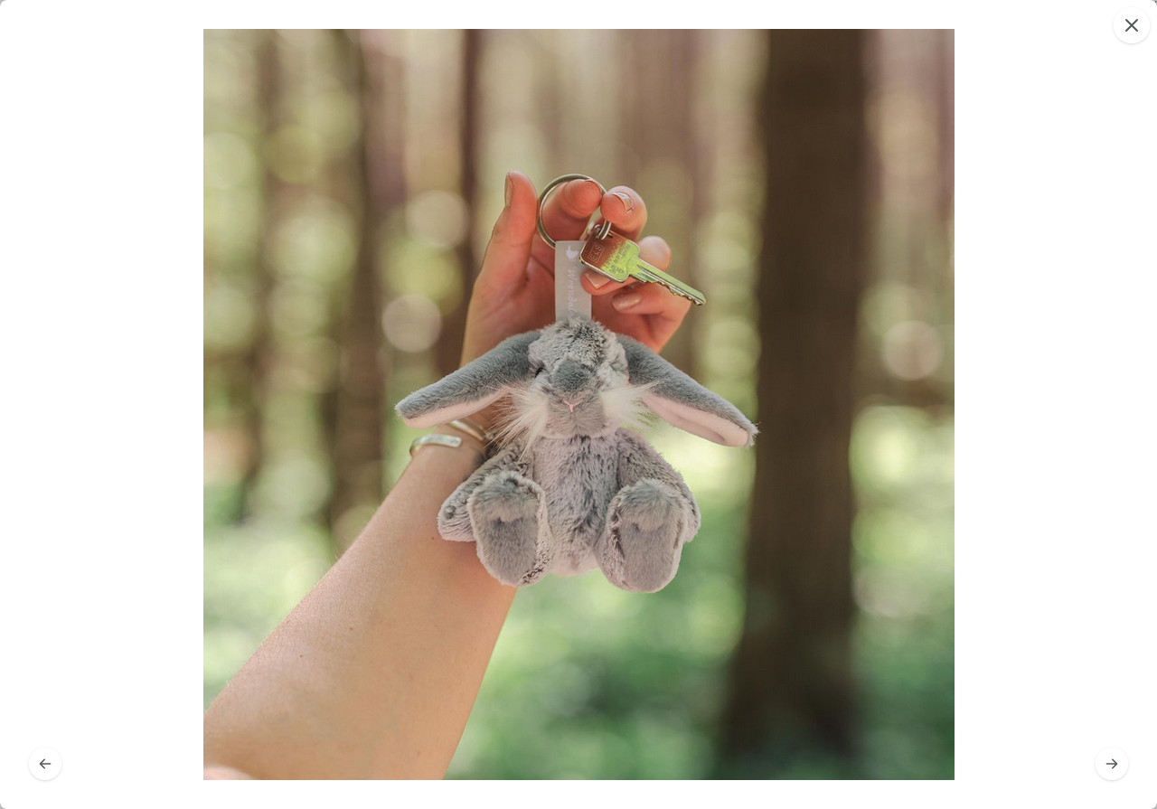 KPLUSH013 „Rosie“ Hasen-Schlüsselanhänger – Wrendale Designs Plüschfigur