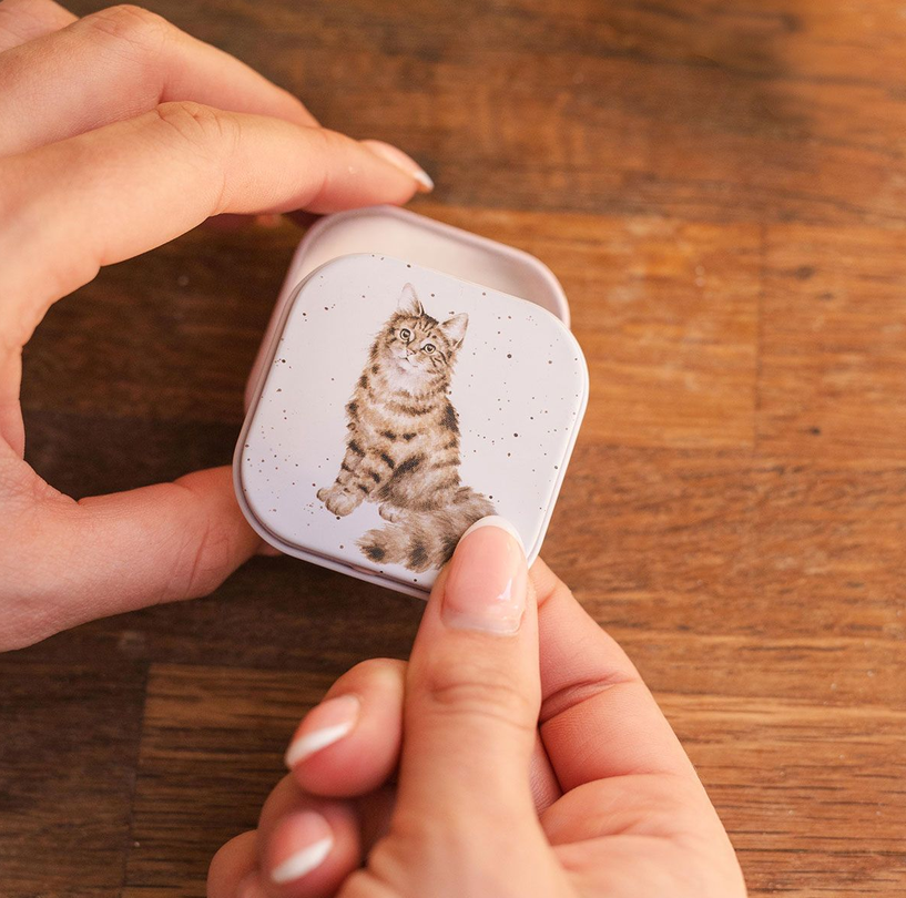 Dekorative Lippenbalsam-Dose Feline Fabulous mit Katzenmotiv und Honig-Vanilleduft