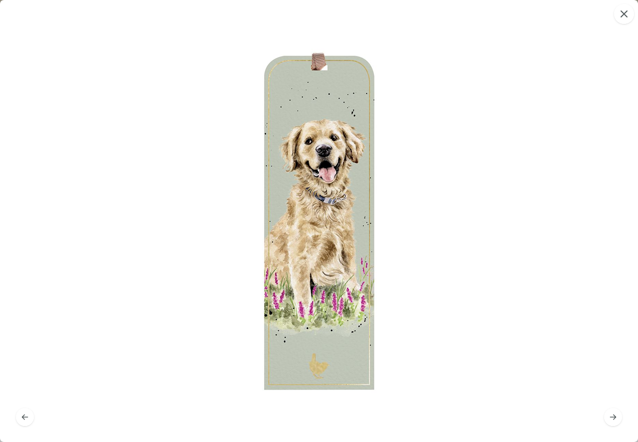Golden Moments Hunde-Lesezeichen mit Goldfolienverzierung